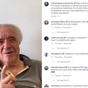 Maestro João Carlos Martins diz que Instagram bloqueou postagem com áudio de recital que fez em 1979: 'Triste de não poder compartilhar'