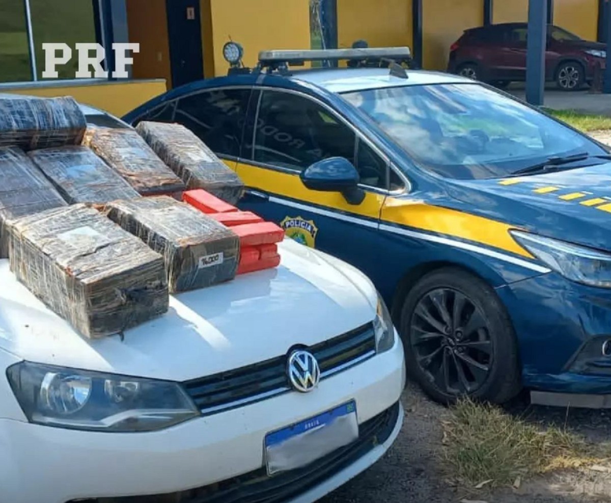 Polícia Rodoviária Federal apreende 117 kg de maconha na BR-101, em Campos