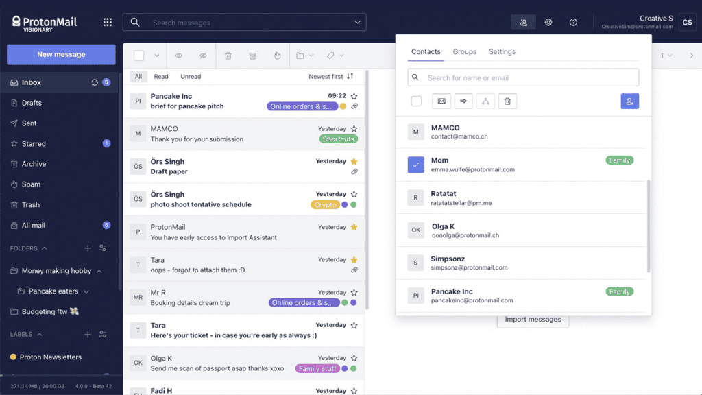 ProtonMail provedor