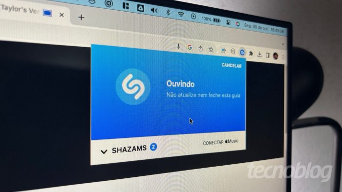Extensão do Shazam para reconhecer música online pelo computador