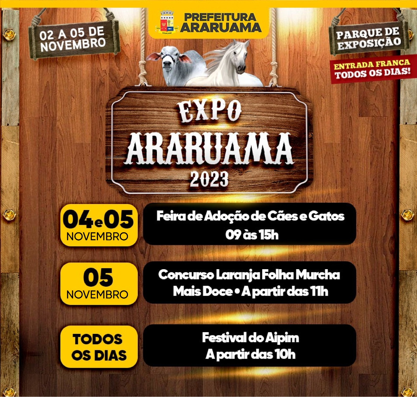 Expo Araruama 2023 tem programação especial para fomentar a economia e a agricultura