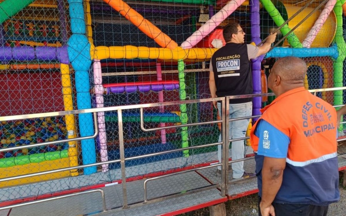 Procon e Defesa Civil Realizam Vistoria em Parque de Diversões em Rio das Ostras | Rio das Ostras