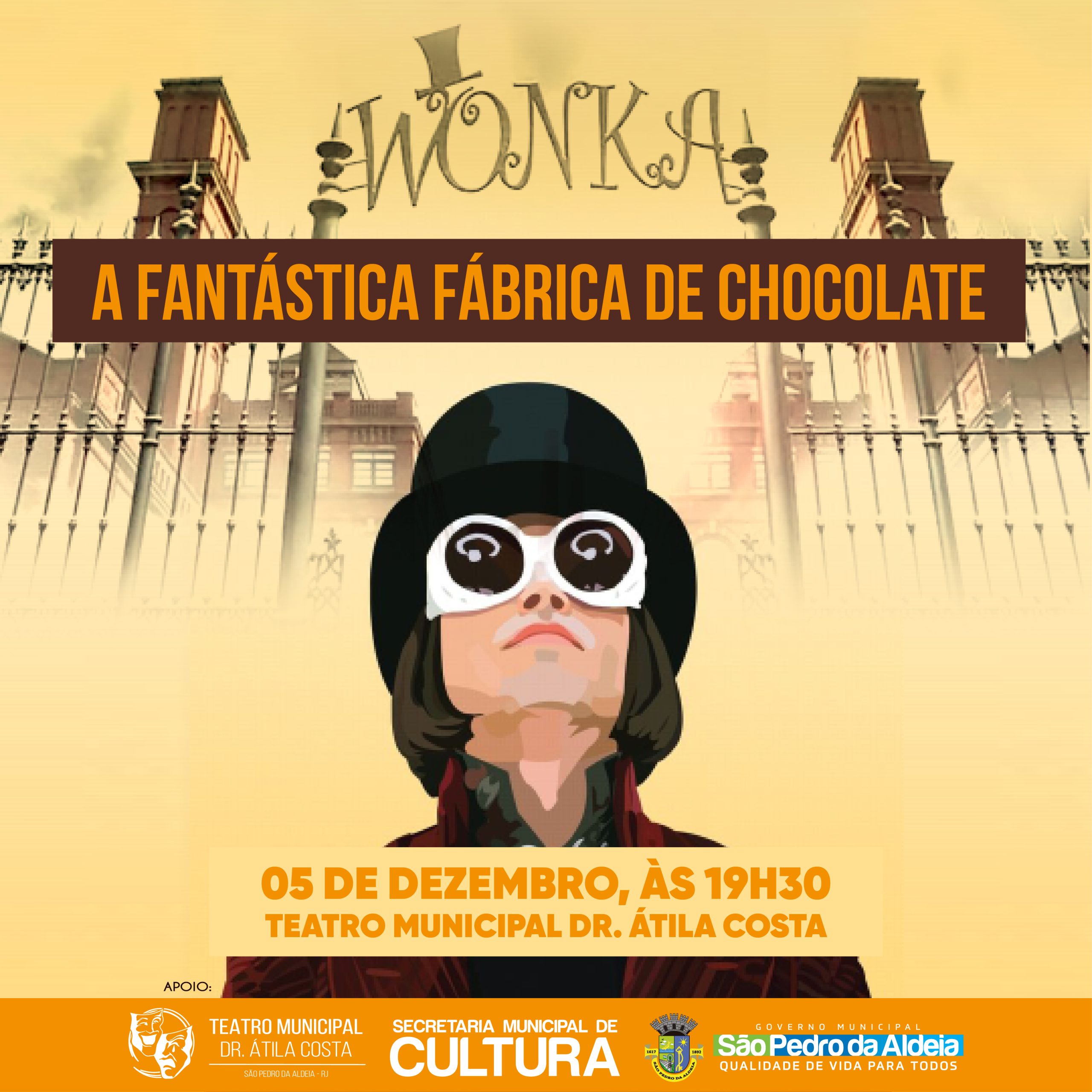 São Pedro da Aldeia: Teatro Municipal apresenta espetáculo de dança “A Fantástica Fábrica de Chocolate” nesta terça (05)