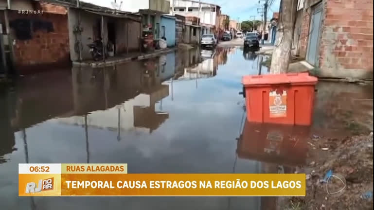Chuva provoca transtornos para moradores da região dos lagos (RJ) - Rio de Janeiro