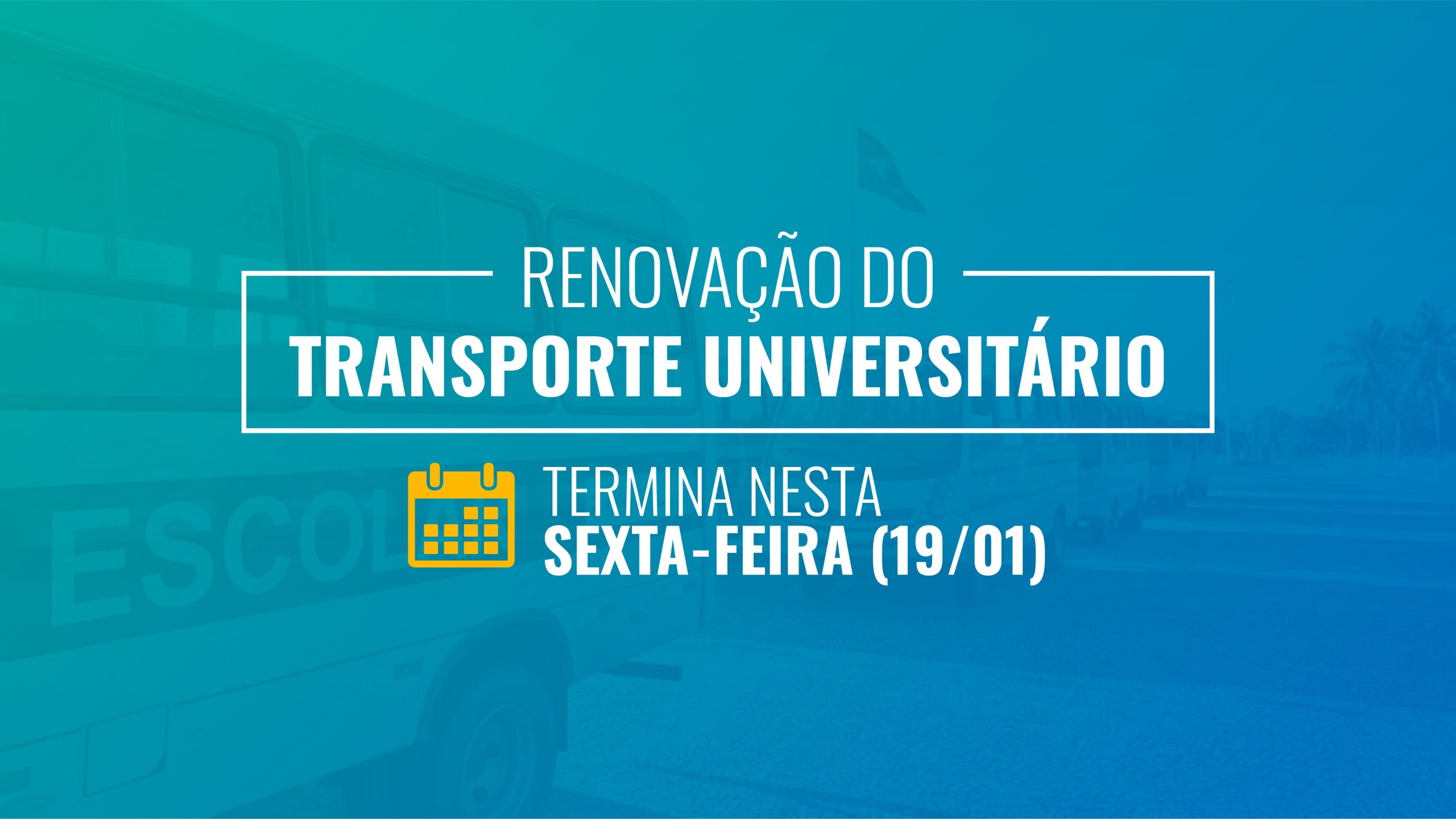 Renovação do transporte universitário gratuito termina nesta sexta-feira (19) em São Pedro da Aldeia