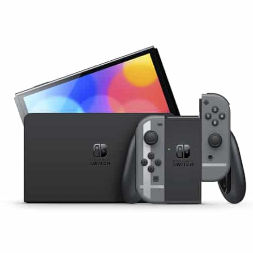 Bundle Console Nintendo Switch OLED Cinza + Smash Bros