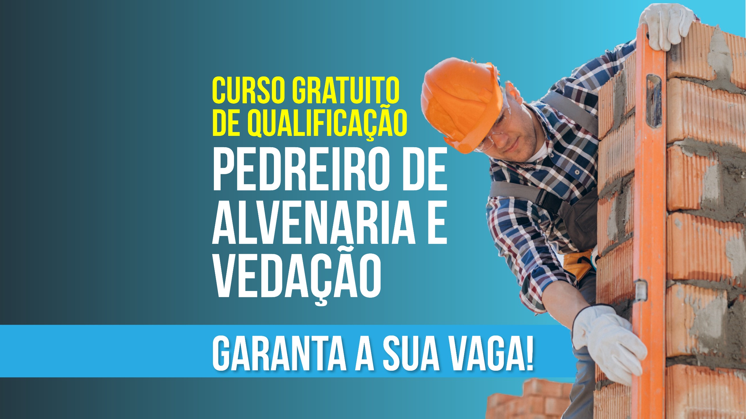 São Pedro da Aldeia: Inscrições abertas para curso gratuito de pedreiro de alvenaria e vedação
