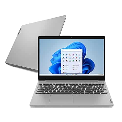 Notebook Lenovo IdeaPad 3i Celeron 4GB 128GB SSD + Microsoft 365 Personal – Windows 11 15.6′ 82BU0008BR Prata