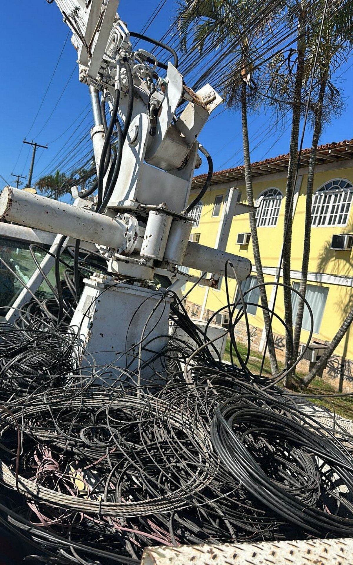 Mais de 3 toneladas de fios em excesso são retiradas de postes em Búzios em combate à poluição visual | Búzios
