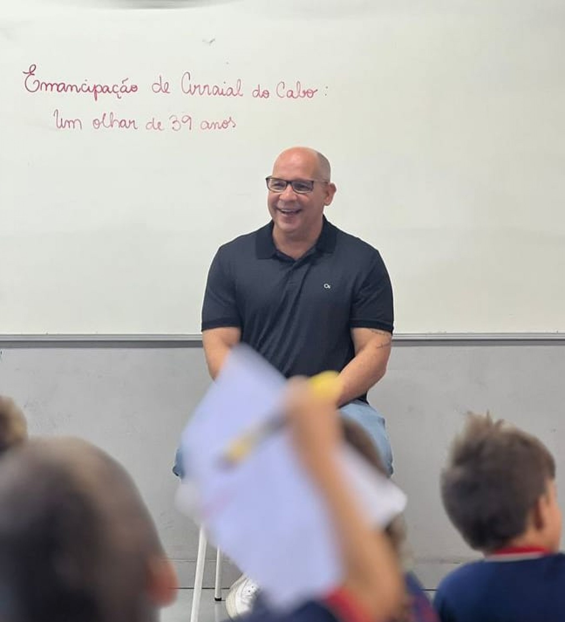 Prefeito Marcelo Magno (PL) em visita à Escola Municipal Adolpho Beranger Júnior