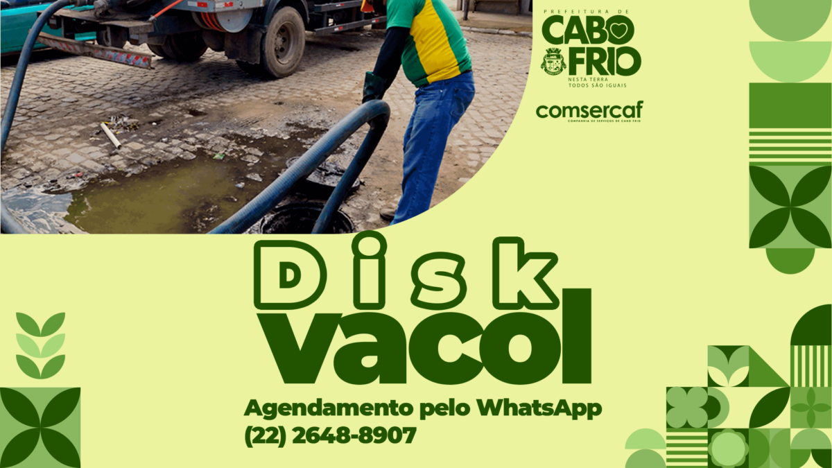 Cabo Frio: Comsercaf concentra solicitações de desobstrução de ralos pelo WhatsApp através do Disk Vacol