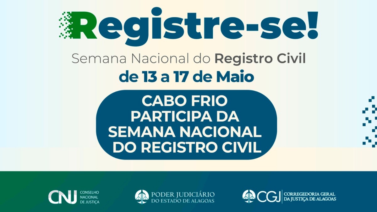 Cabo Frio participa da Semana Nacional do Registro Civil
