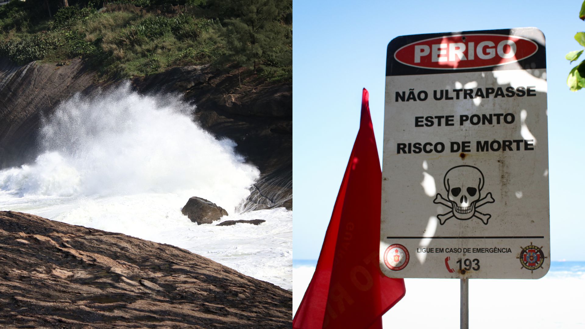 Risco de morte com ondas gigantes causa alerta em praia de Niterói | Enfoco