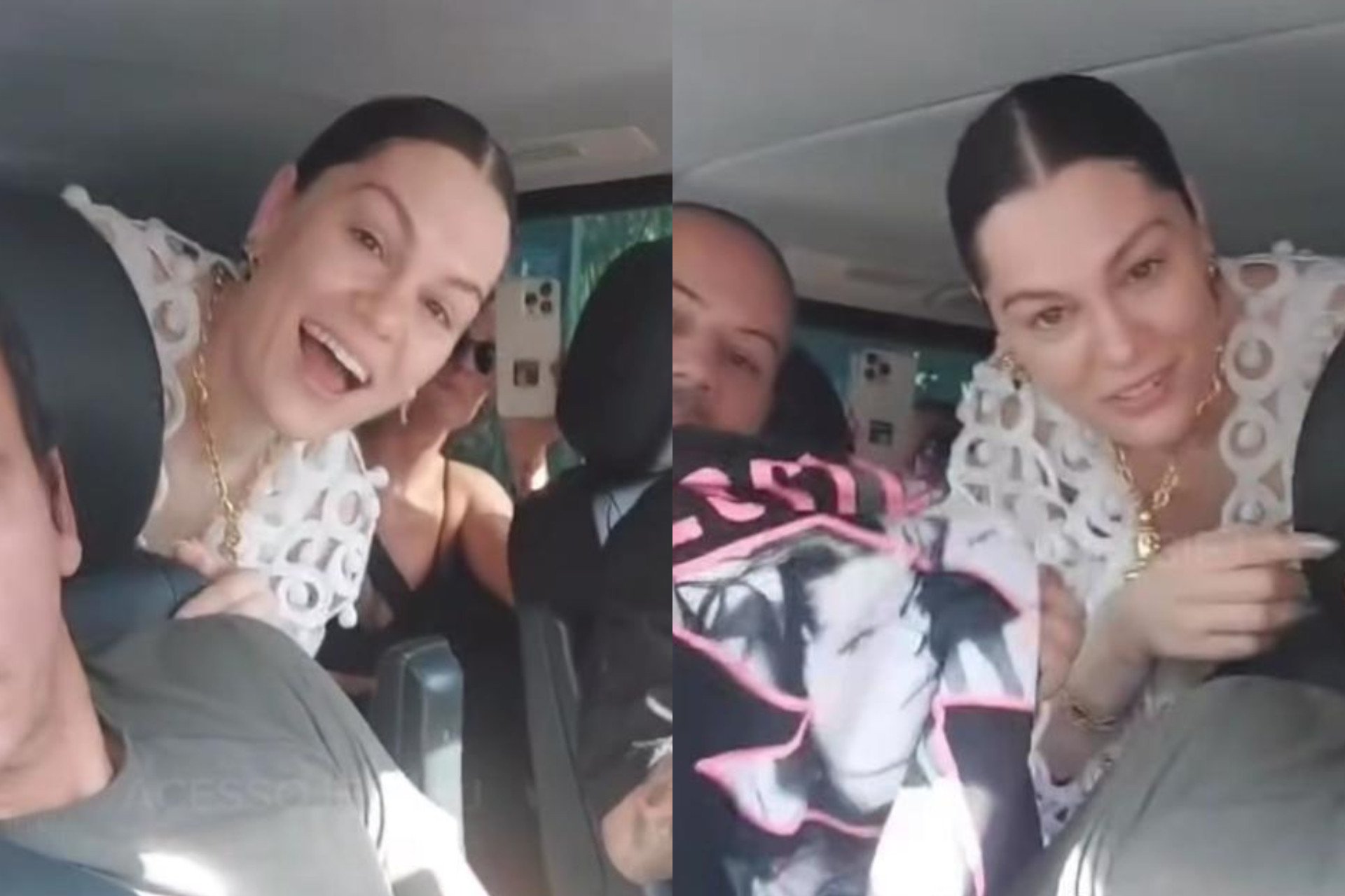 Jessie J compra camisa do seu show com ambulantes em São Paulo