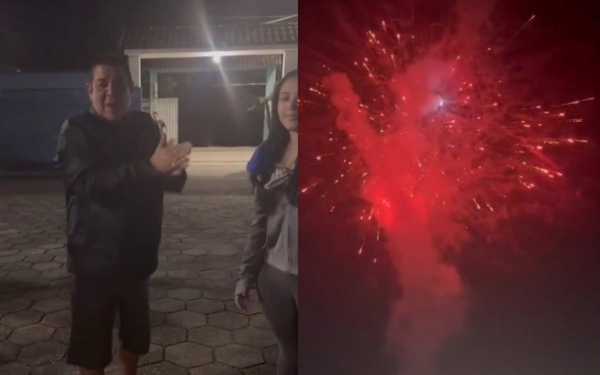 Zeca Pagodinho celebra chegada do neto com fogos em Xerém; assista | Celebridades