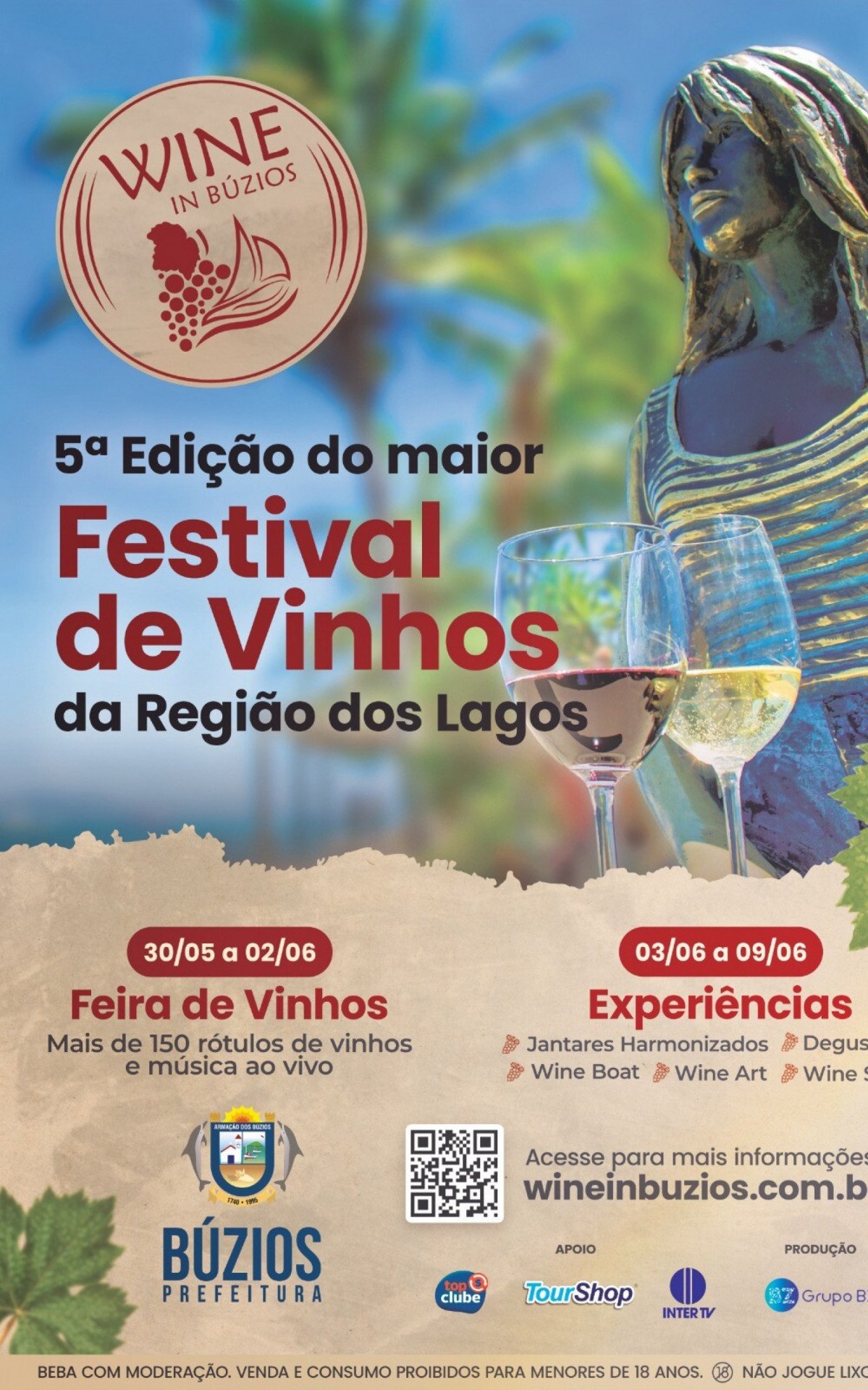 Festival de Vinhos, "Wine in Búzios" começou neste fim de semana na Praça Santos Dumont | Búzios