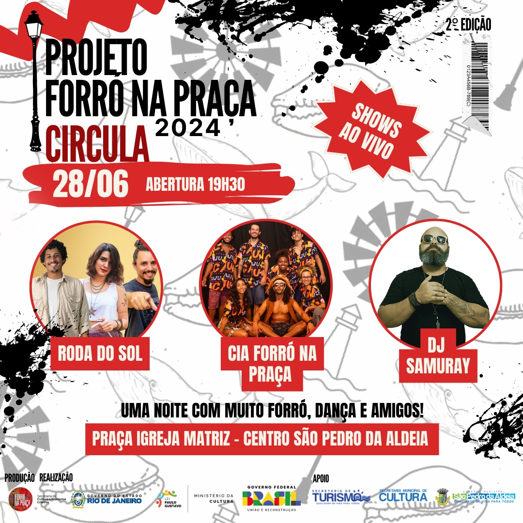 Projeto Forró na Praça Circula chega à São Pedro da Aldeia nesta sexta (28)