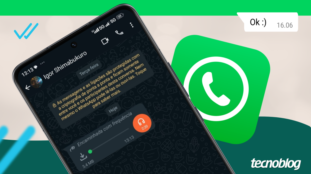 Ilustração de problema com áudio no WhatsApp