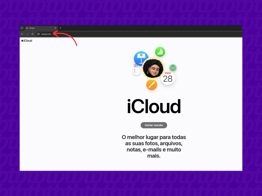 Acessando o site do iCloud pelo PC