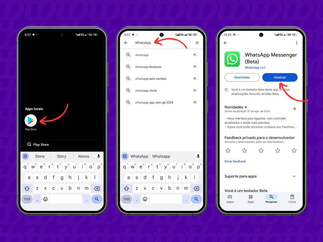 Atualizando o WhatsApp para WhatsApp Beta pela Play Store