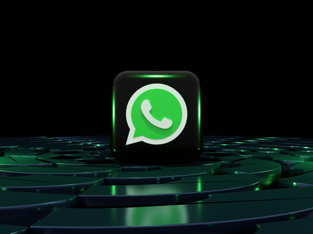 Logo do WhatsApp com fundo azul