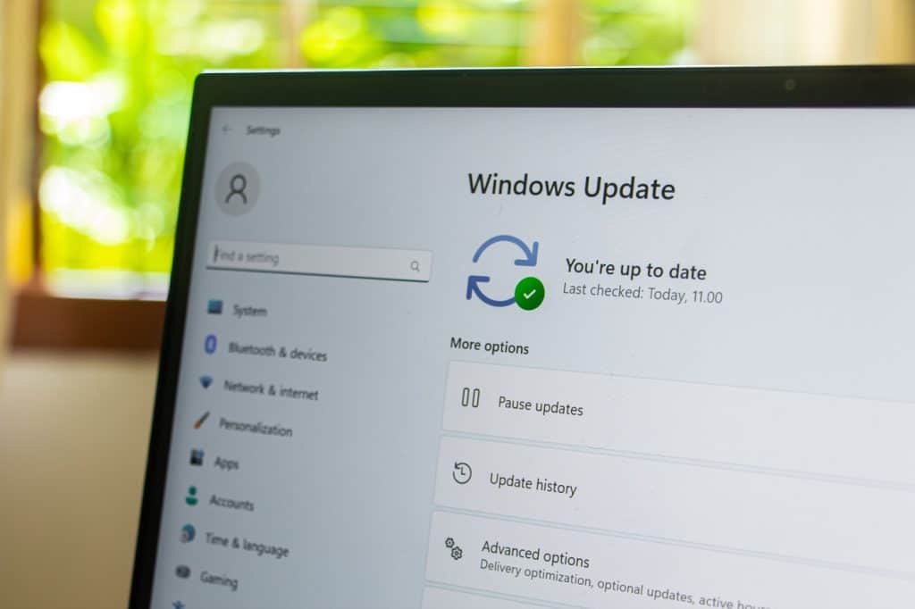 Tela do Windows Update mostrando atualizações disponíveis