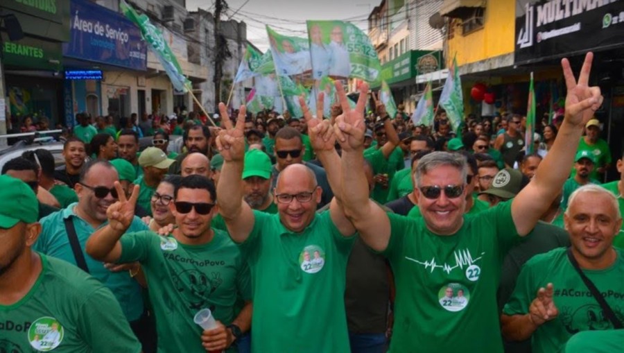 Candidatos a vereador presentes na Caminhada da Vitória