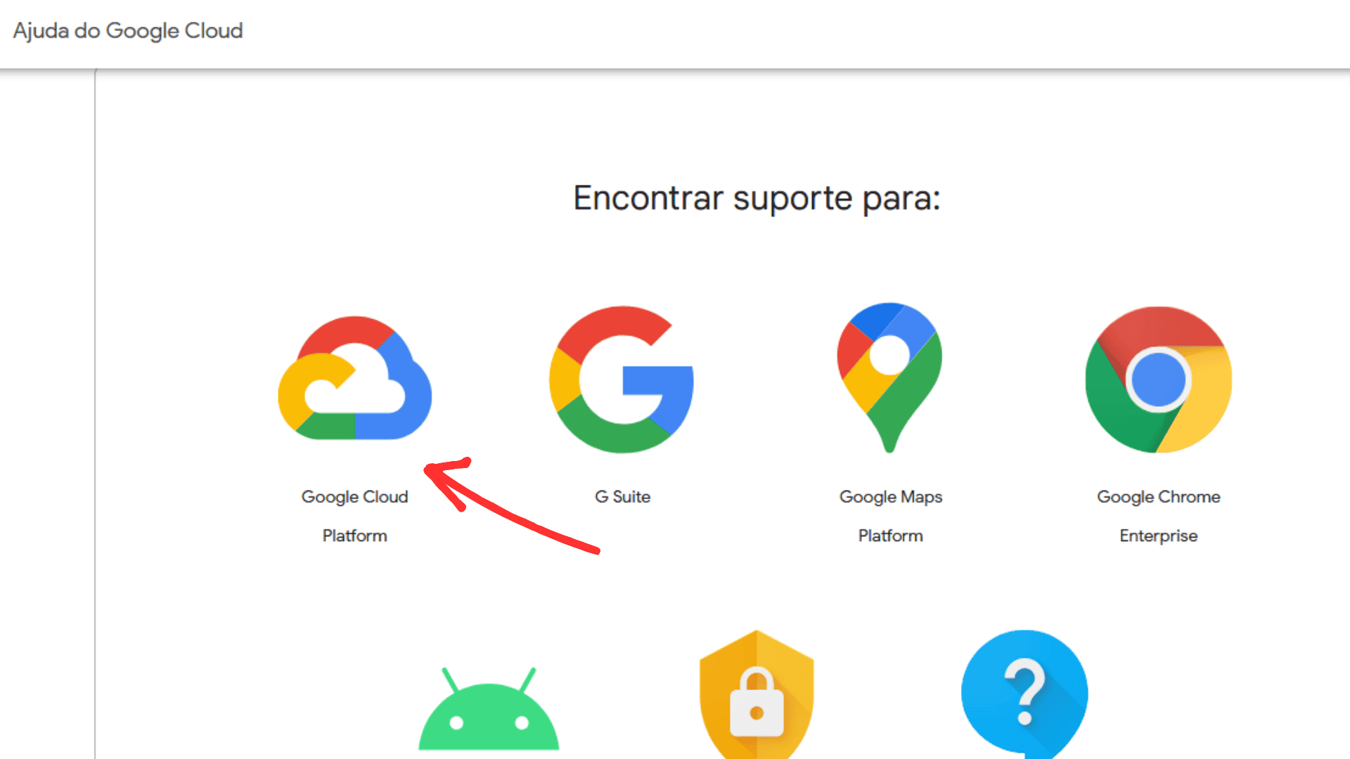 Passo 3 para contatar Google Storage