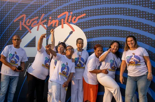 Grupo de capoeira conhece o espaço do evento