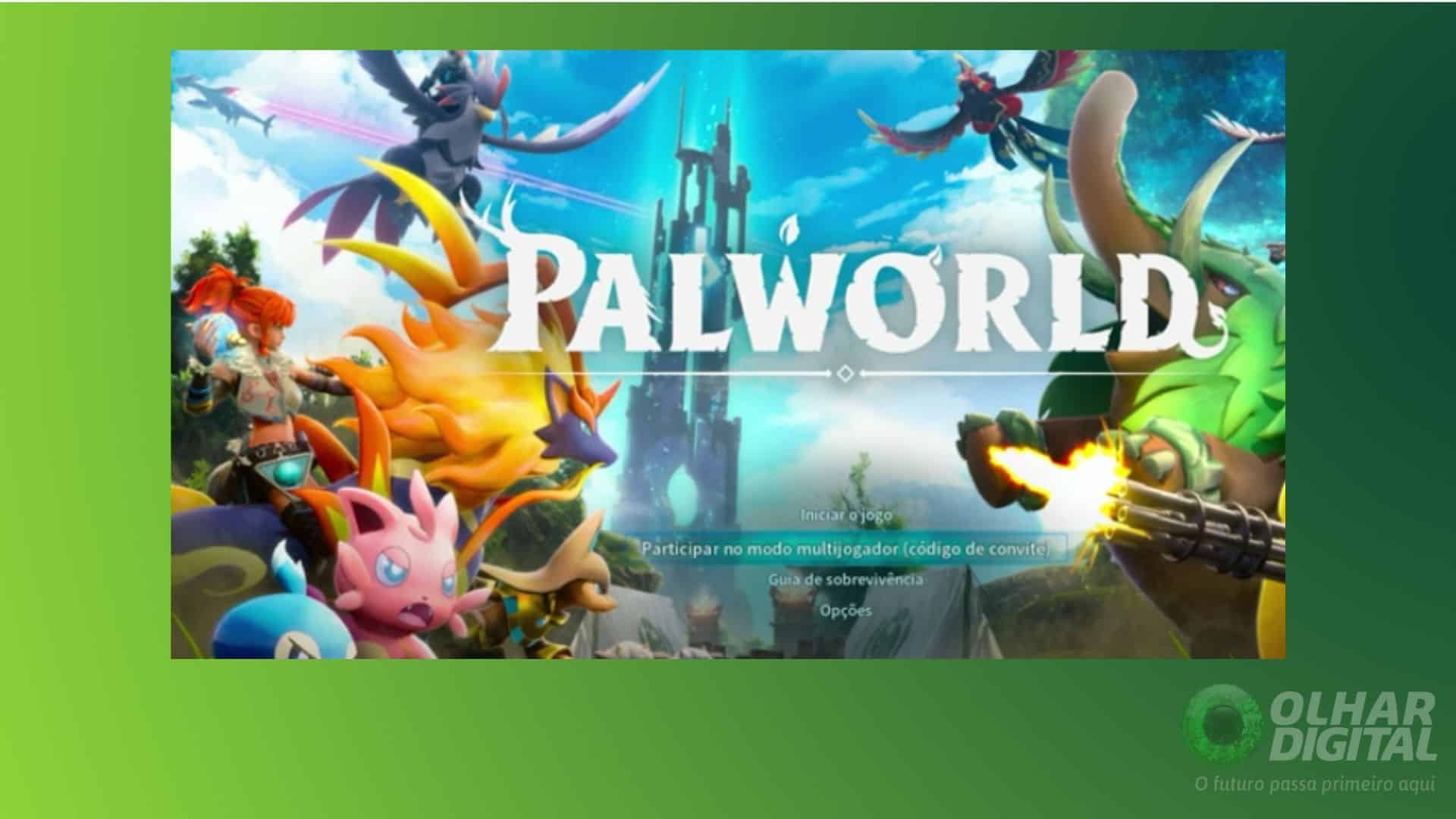 Tela de início do modo multiplayer em Palworld