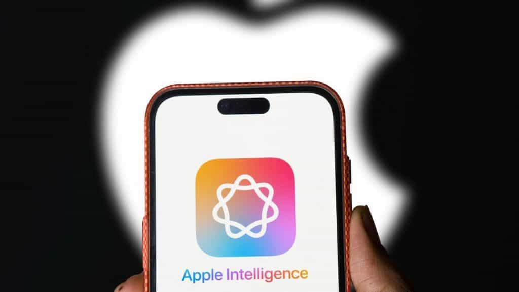 Imagem representando a nova linha de produtos Apple com foco em Inteligência Artificial