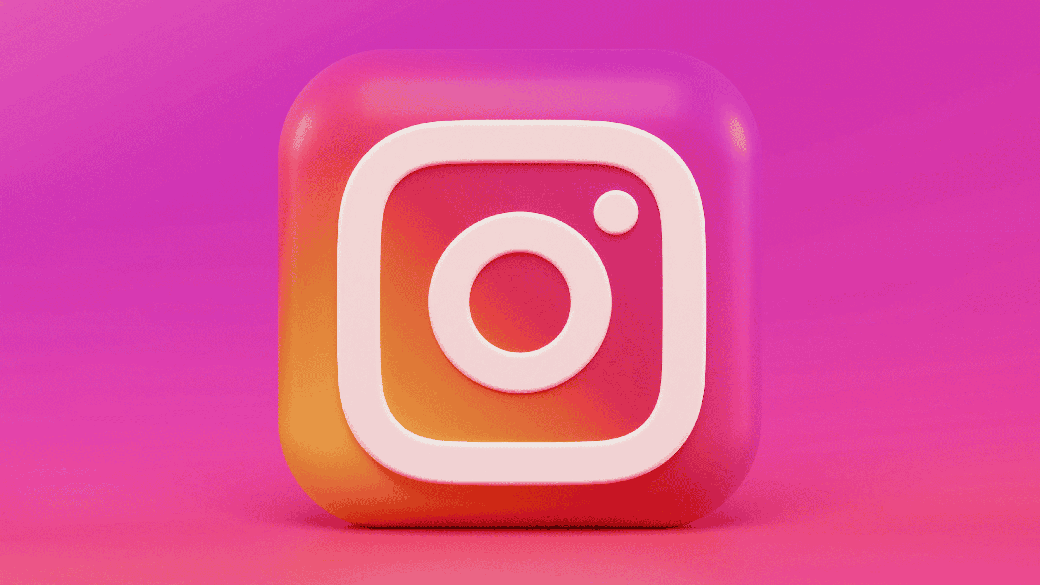 imagem mostra o ícone do instagram em evidência