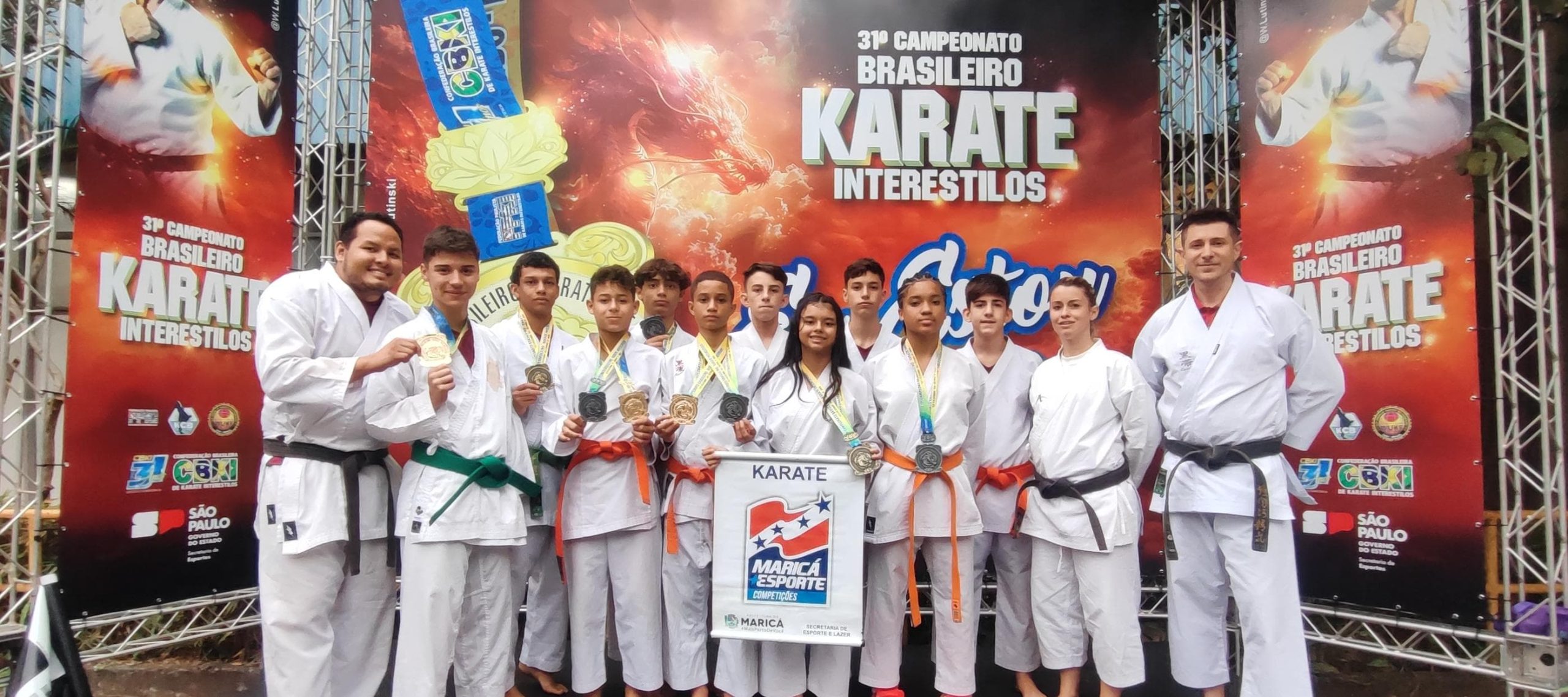 Atletas do programa Maricá Competições conquistam nove medalhas no 31º Campeonato Brasileiro de Karate Interestilos