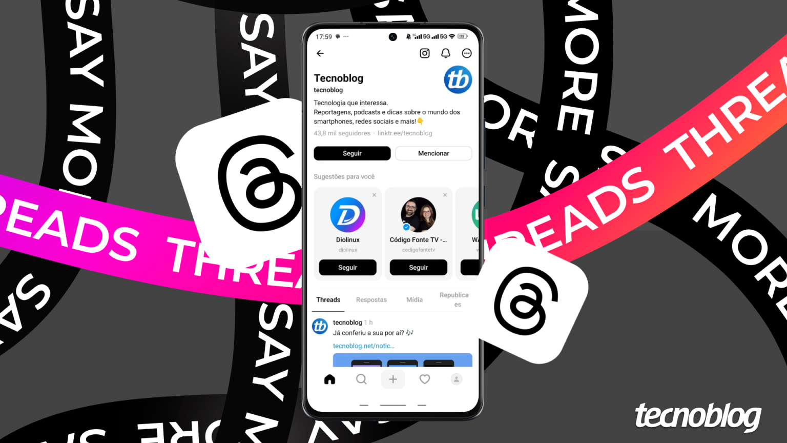 O que é o Threads do Instagram? Saiba como funciona a rede social da Meta para conversas • Aplicativos e Software • Tecnoblog