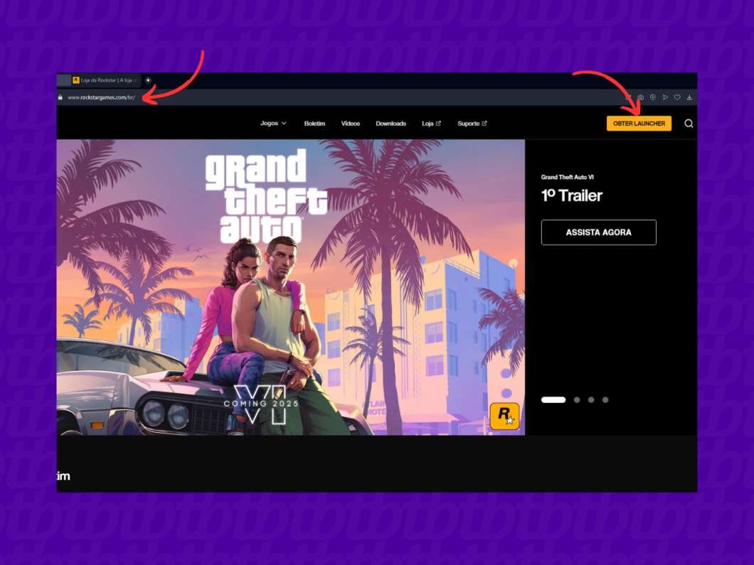 Baixando o launcher da Rockstar em seu PC