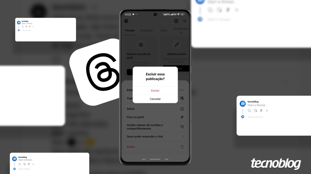 Como excluir publicações no Threads