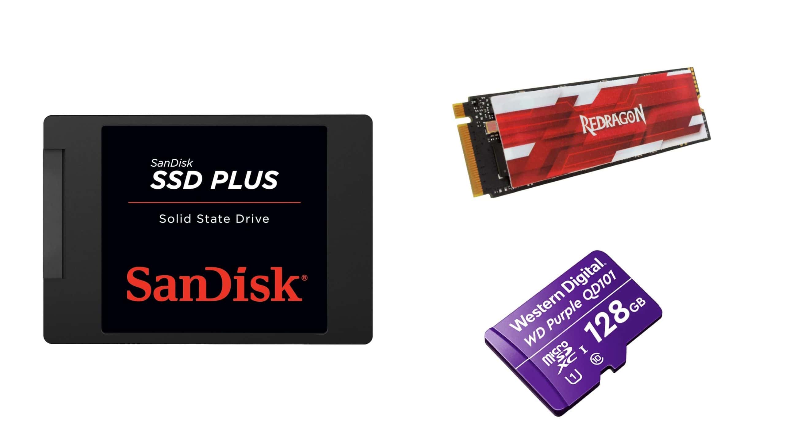 SSD e micro SD em oferta