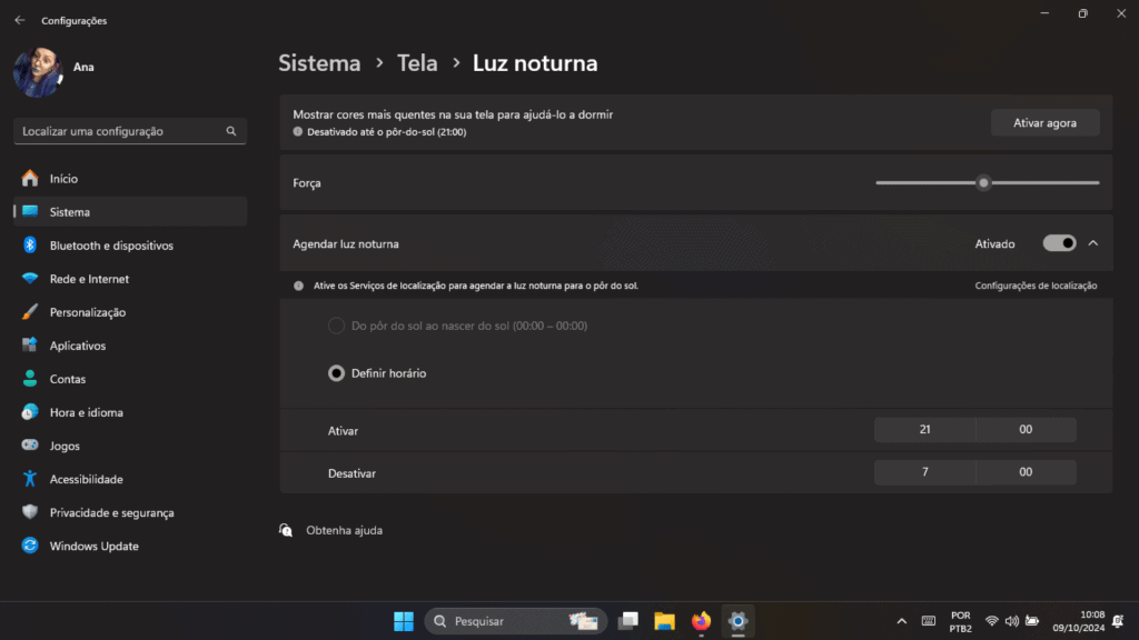 Como ativar filtro de luz azul no computador ou notebook