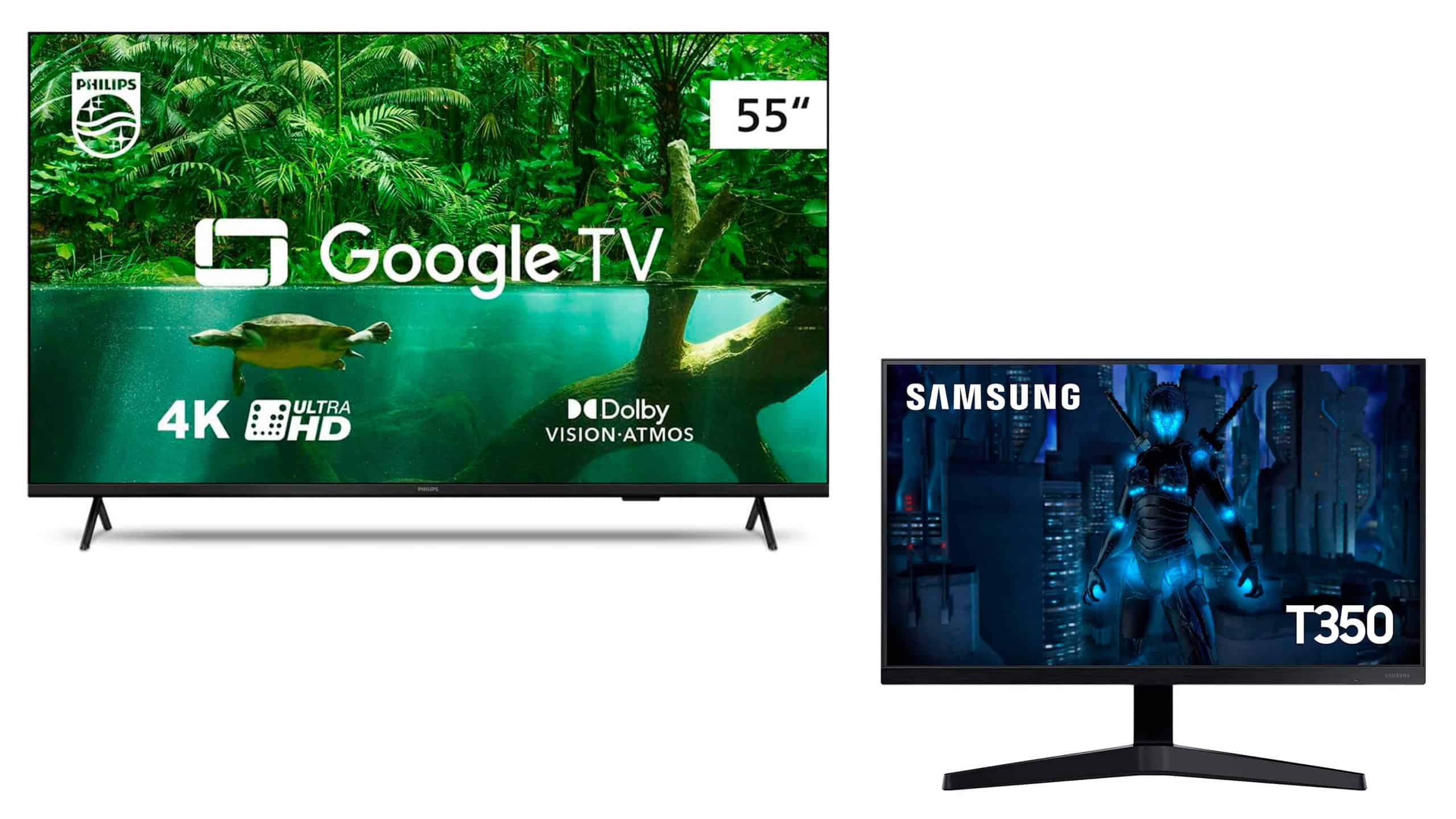 Montagem de TV e monitor em promoção na Amazon