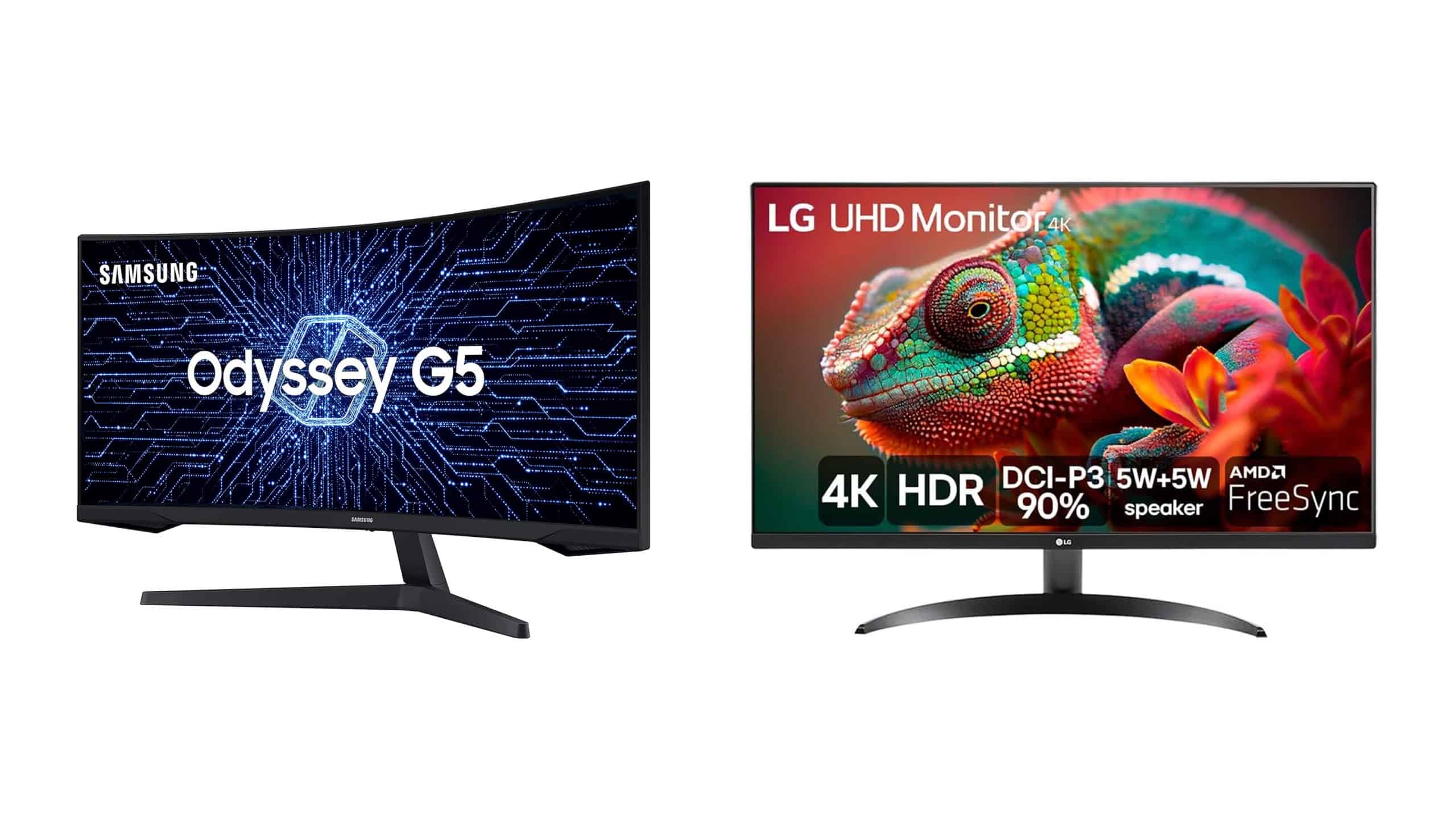 Montagem com monitores em promoção na Amazon