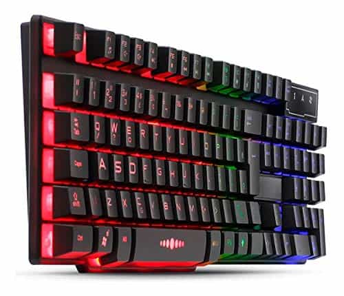 Teclado Gamer Semi Mecânico Multimídia Led Rgb Qwerty