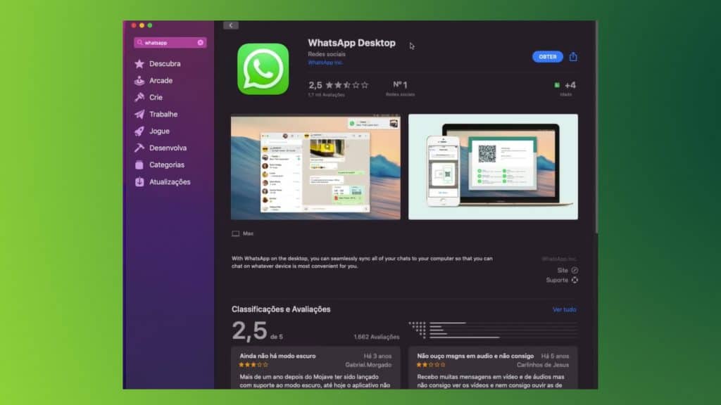 WhatsApp no macOS