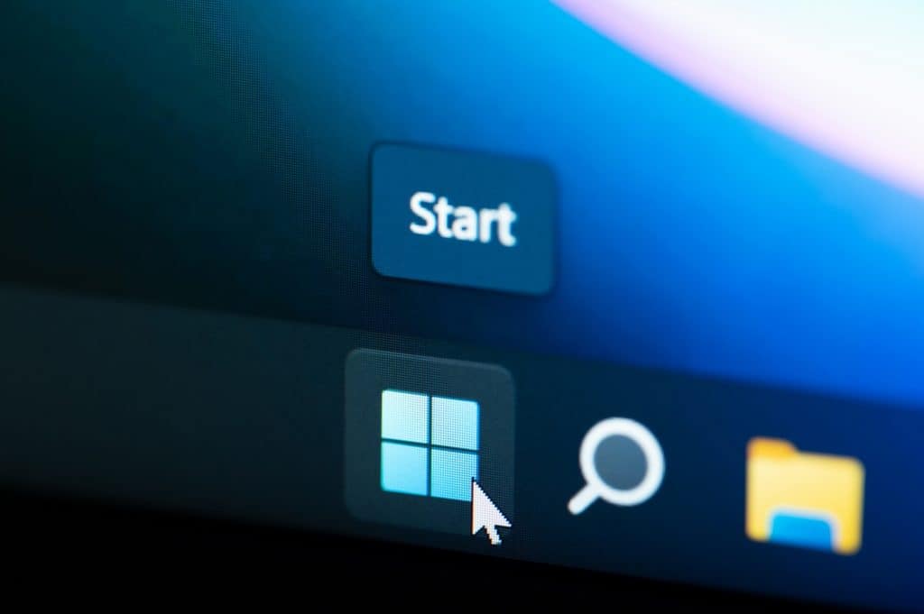 Interface do menu iniciar do Windows 11 exibida na tela do computador.