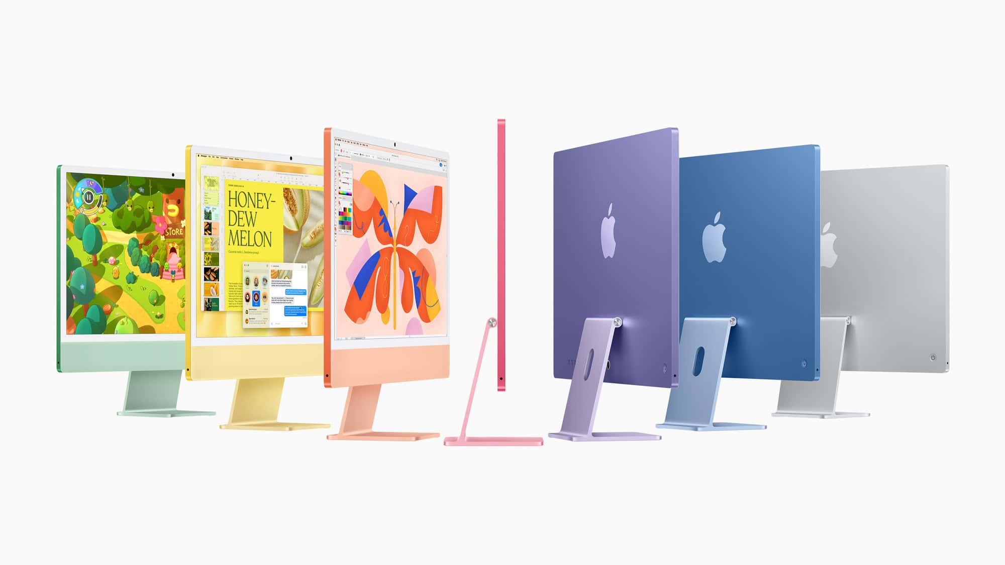 Novo iMac em várias cores