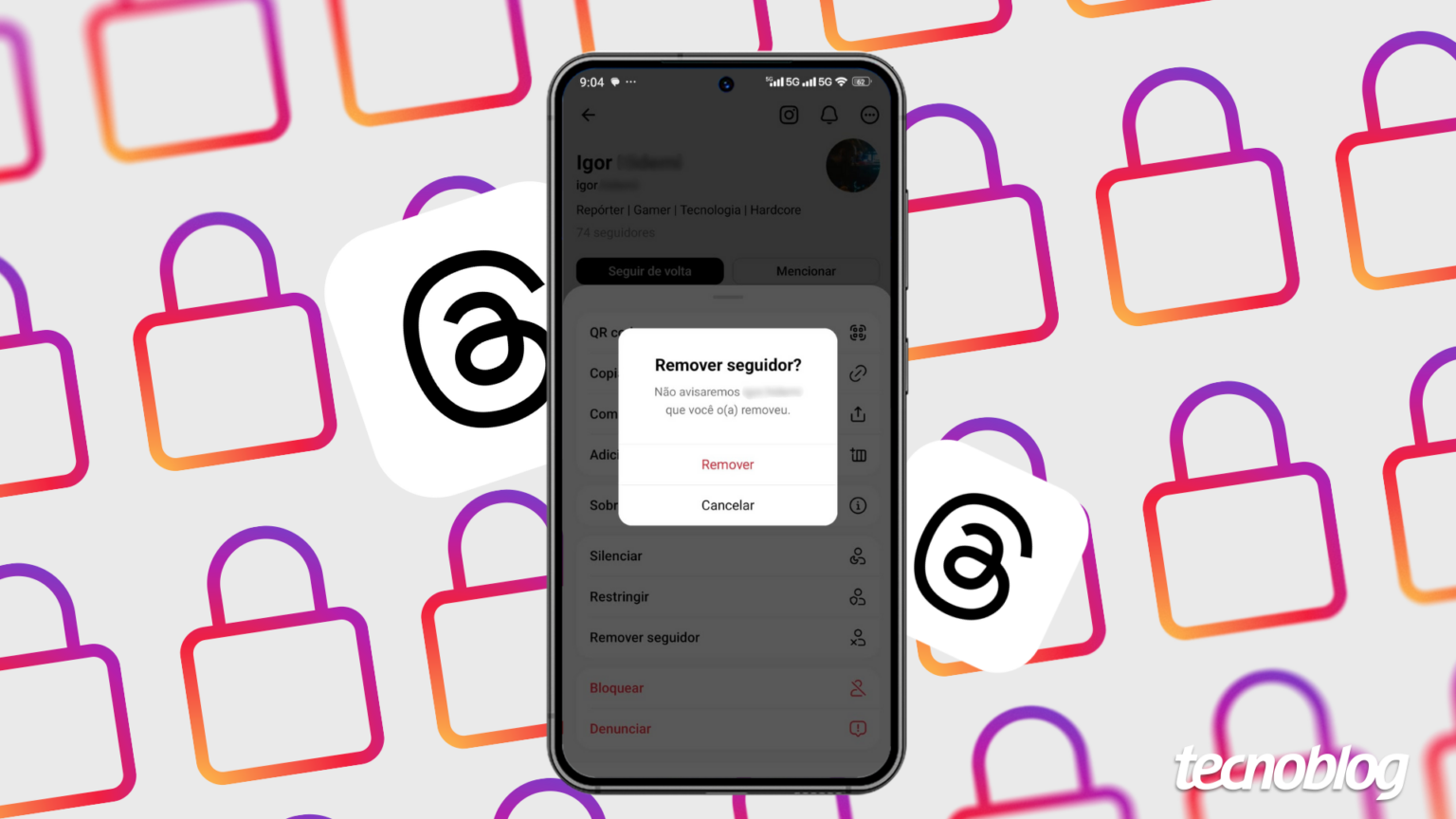 Como remover seguidores do Threads pelo celular ou PC