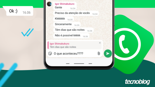 Como responder mensagens em grupos no WhatsApp • Aplicativos e Software • Tecnoblog