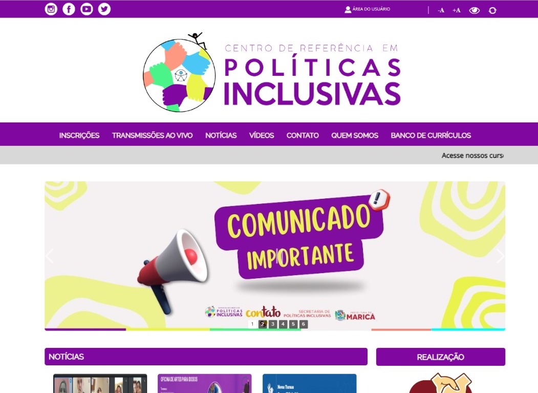 Maricá: Políticas Inclusivas disponibiliza cursos virtuais