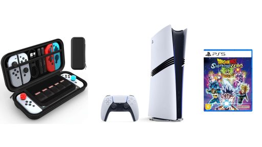 Montagem com acessórios, consoles e jogos em promoção na Amazon