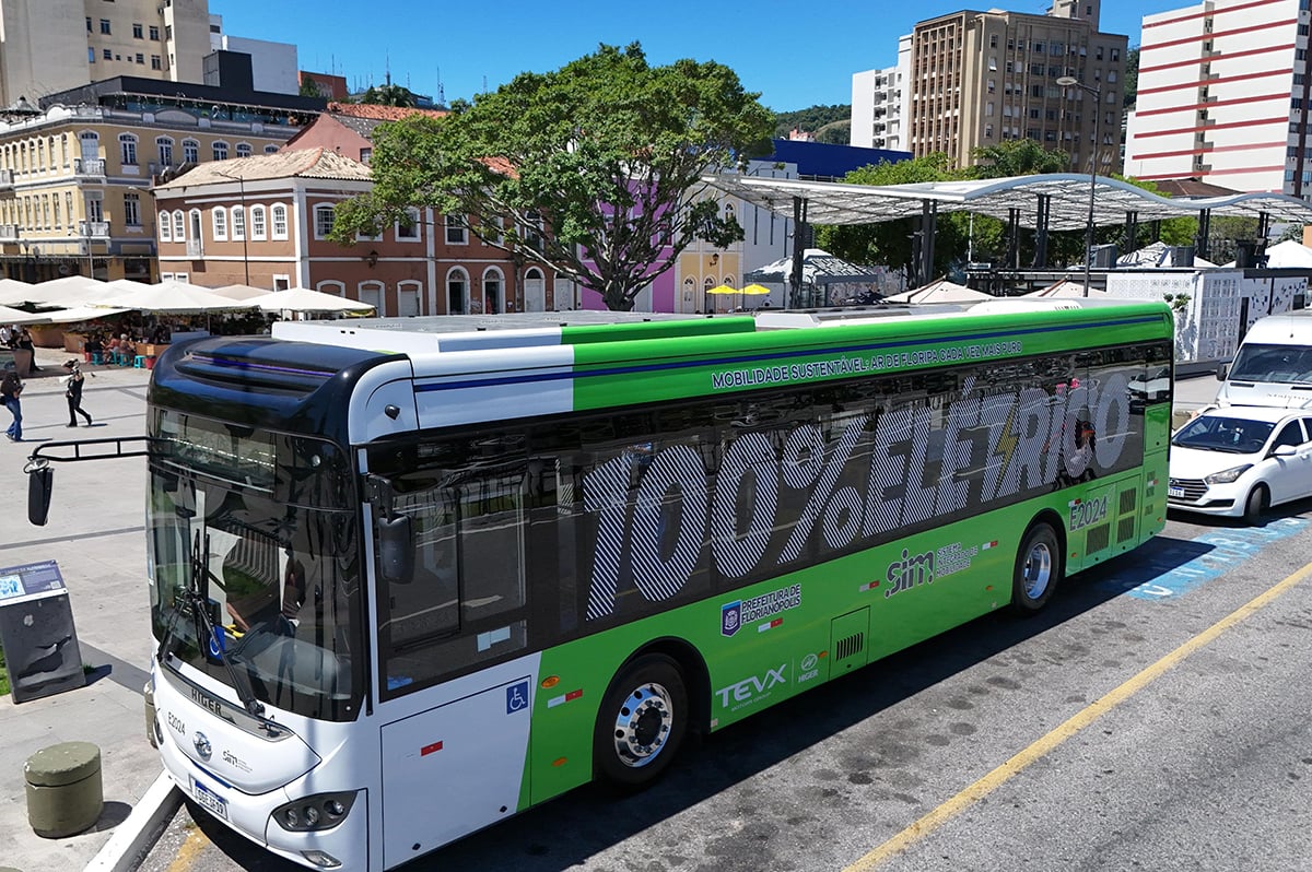 ônibus elétrico em florianópolis