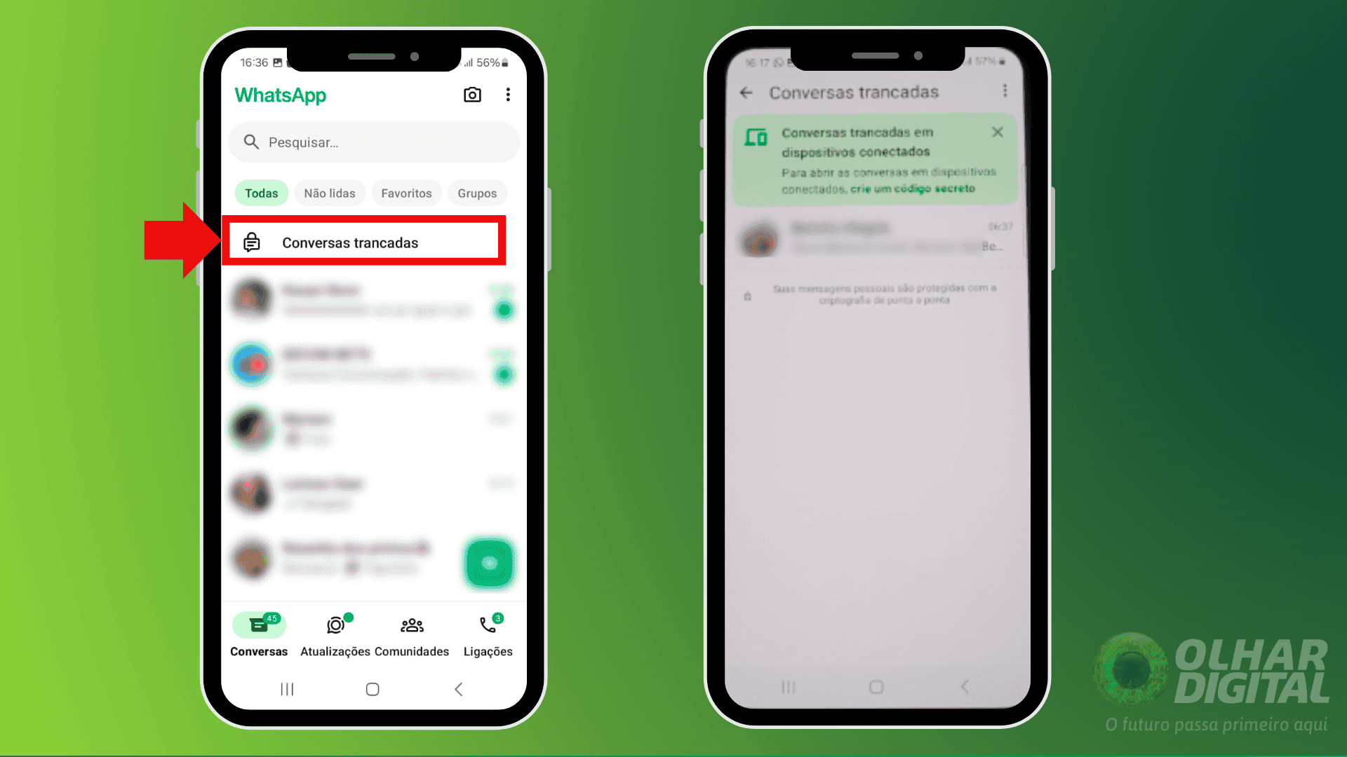 Passo a passo para ocultar conversas no WhatsApp